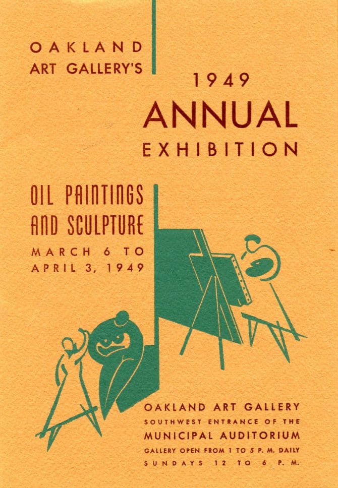 Program for Oakland Art Gallery's Annual Exhibition, 1949.