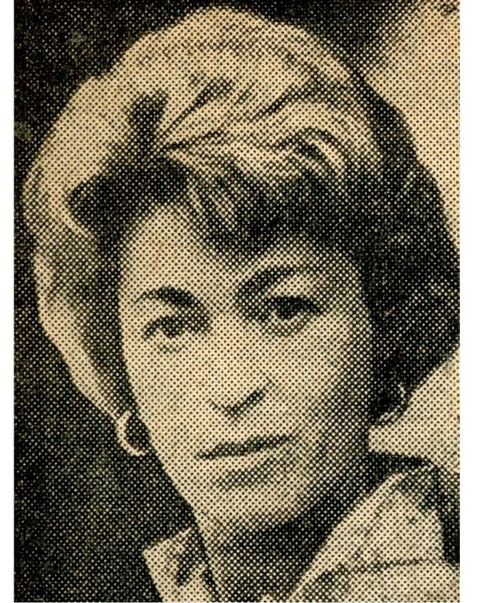 Monique Benoit's headshot from her San Francisco Chronicle column, circa 1962.