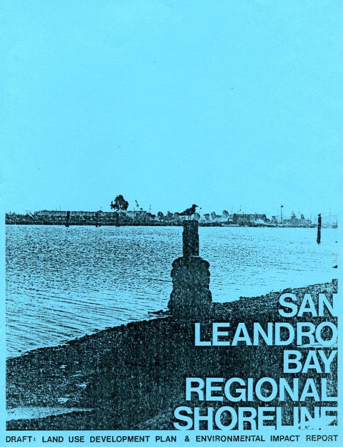 Cover of the San Leandro Bay Regional Shoreline Draft: Land Use Development Plan & Environmental Impact Report, 1976.