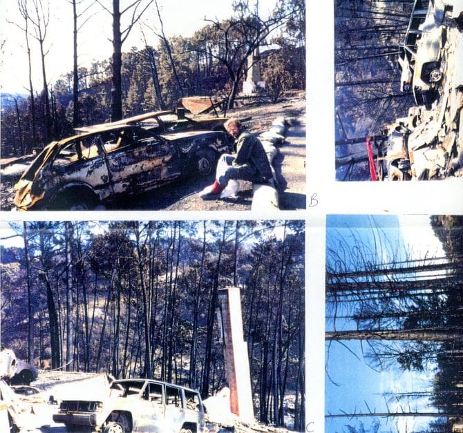 Images from Barry Mitchell Rasgon's September 8, 1994 deposition regarding the Oakland-Berkeley hills firestorm.