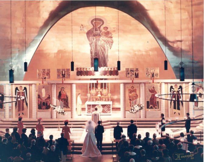 Wedding of Tula Marakas and O.N. Gallanes at Ascension Cathedral, November 24, 1964.