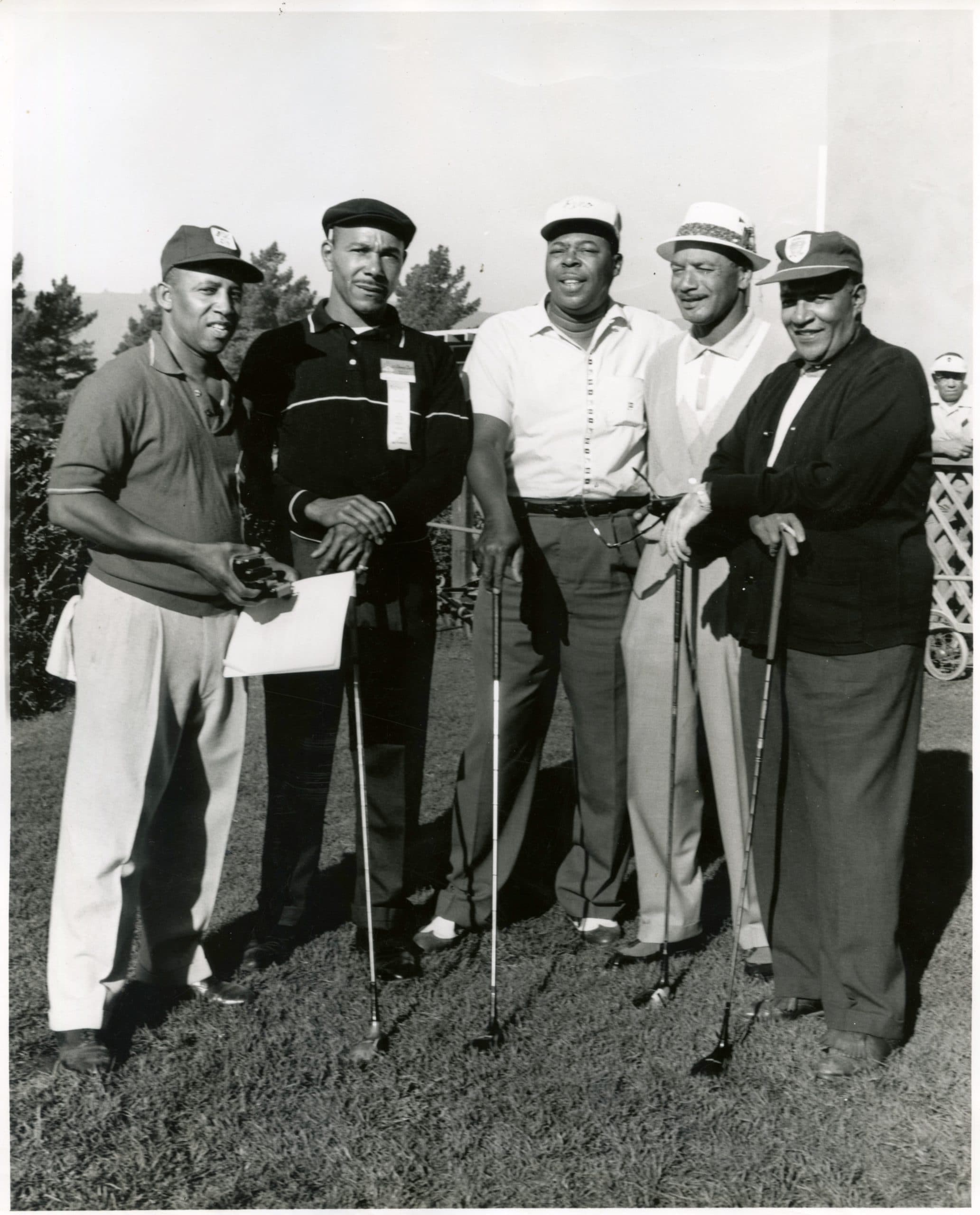 Group photograph of golfers