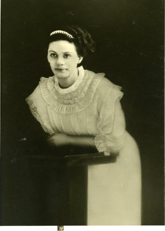 Portrait of Mercedes Simms Martin, mother of Jean M. Martin Pinder,