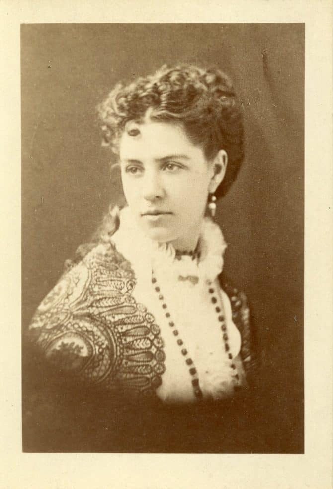 Ina Coolbrith at about 29 or 30 years old, around 1871.
