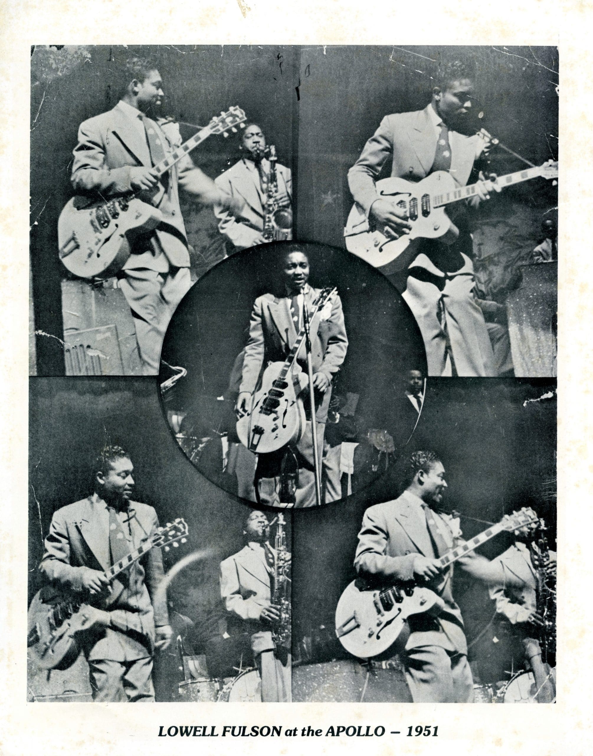 Photo collage of Lowell Fulson at the Apollo