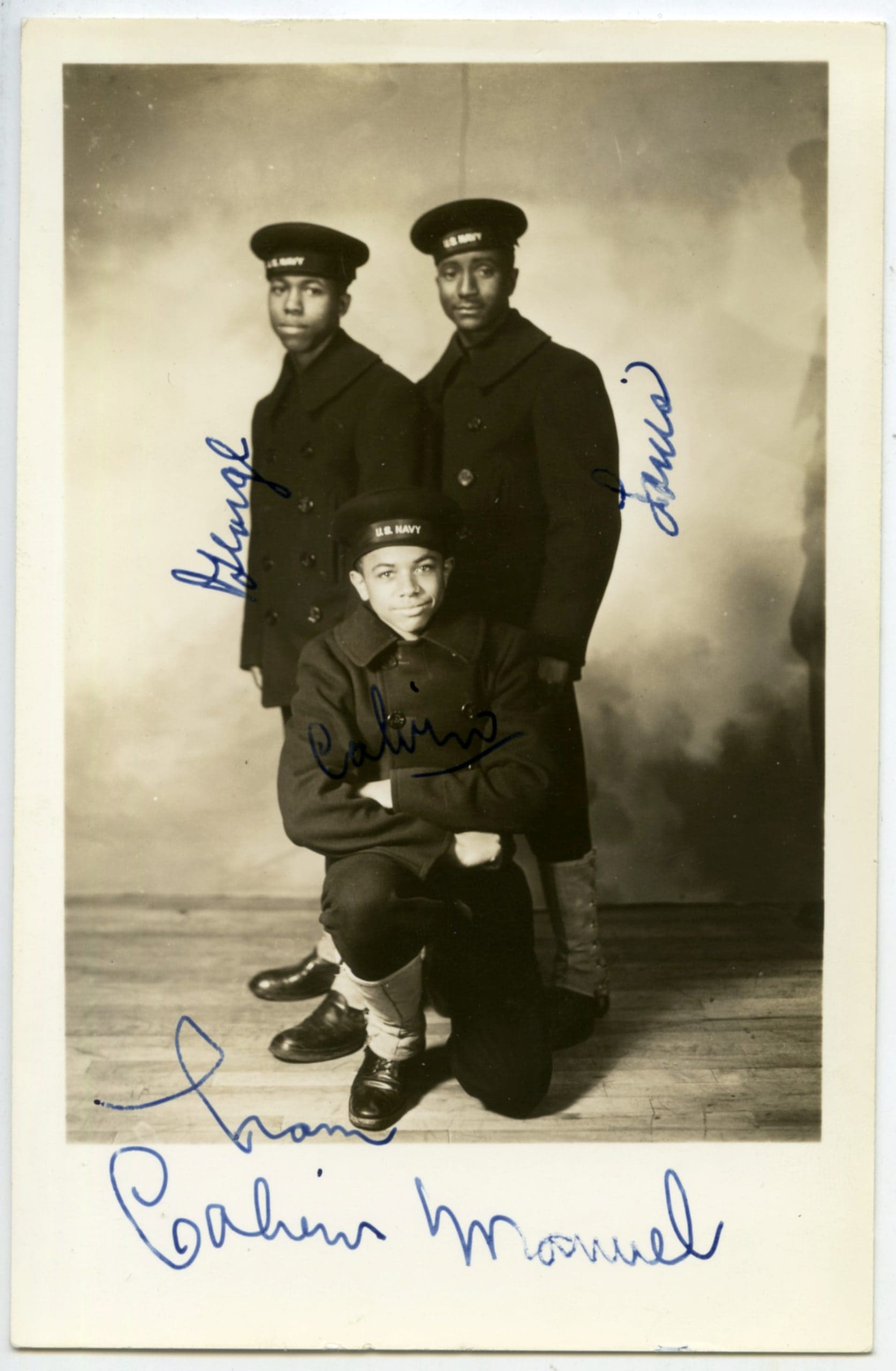 Portrait of three U.S. Navy seamen