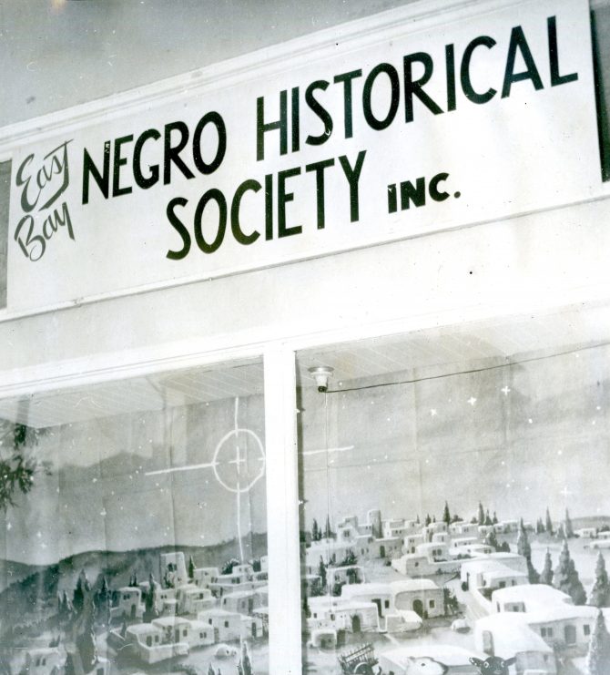 East Bay Negro Historical Society Window Christmas Display, 1971, MS32