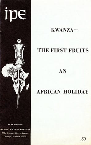 Booklet cover Kwanza - the first fruits an African holiday