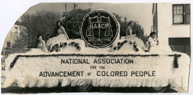 Historic image of N.A.A.C.P. parade float