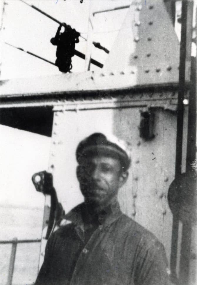 3rd assistant engineer Eugene Lasartemay on board the Matson S.S. Manini