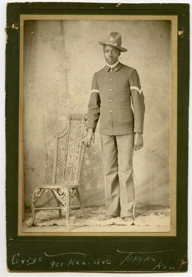 Historic portrait of unidentified Buffalo soldier