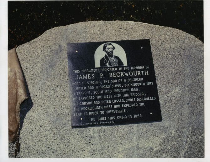 James P. Beckwourth memorial plaque