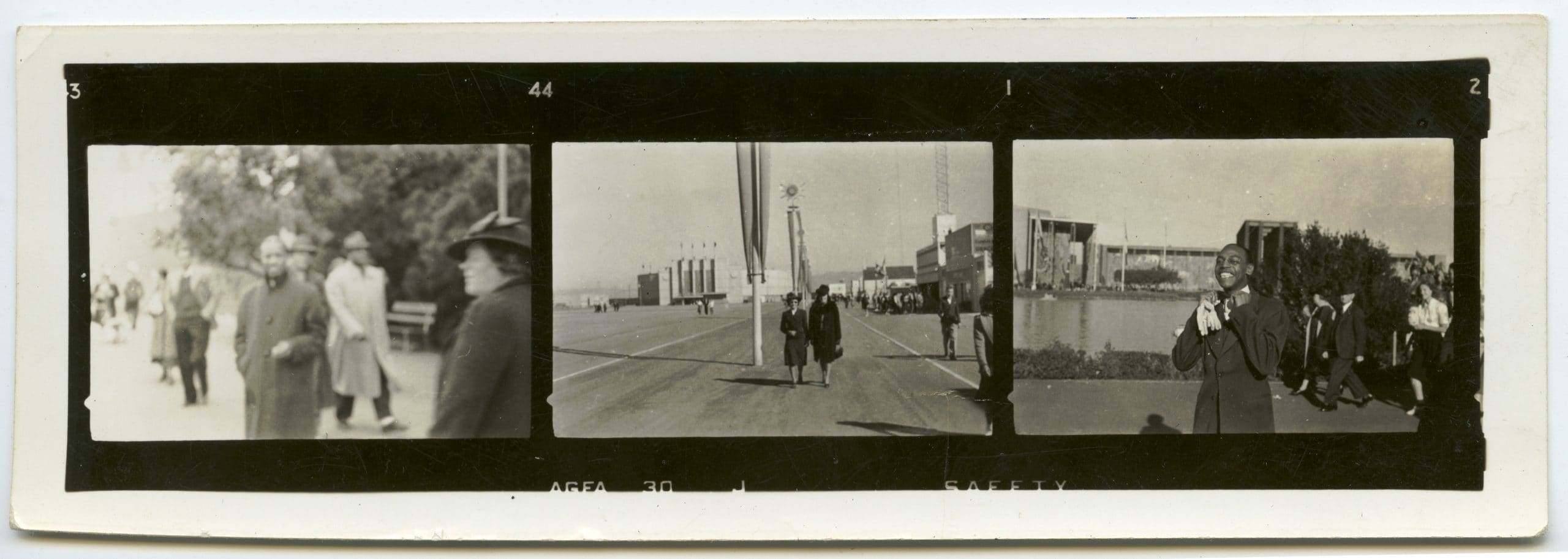 Historic image of Frenchie Linsey, Mary and Marie, and Joe Jones attending the Golden Gate International Exposition,