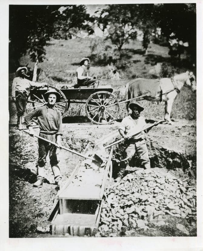 Historic image of Miners at Spanish Flat, El Dorado County