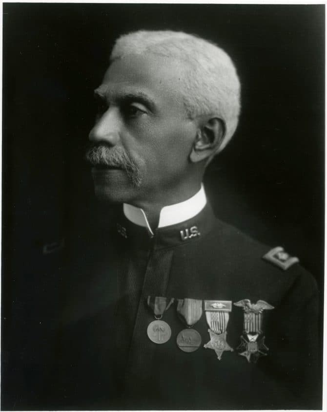 Portrait of Colonel Allen Allensworth wearing military uniform circa 1910