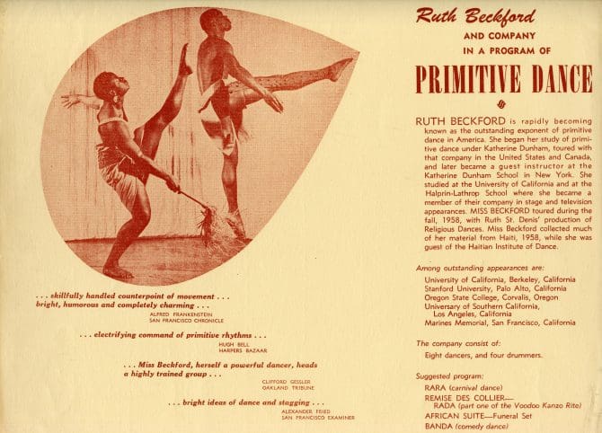 Ruth Beckford and Company dance program
