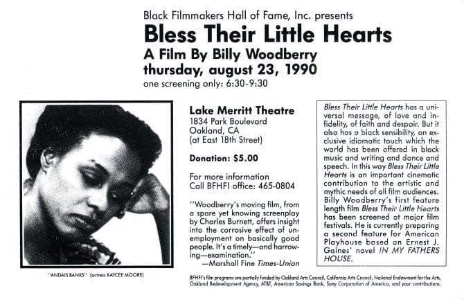 Black Filmmakers Hall of Fame, Inc. presents Bless their little hearts a film by Billy Woodbery