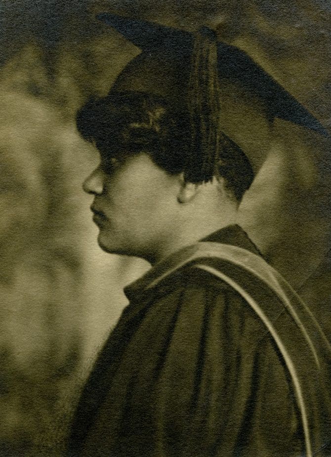 Graduation portrait of Virginia Stephens