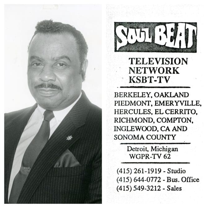 (left:) Portrait of Chuck Johnson, executive producer of Soulbeat TV, (right:) Soulbeat press release