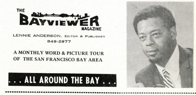 Lennie Anderson, editor and publisher of the Bayviewer magazine