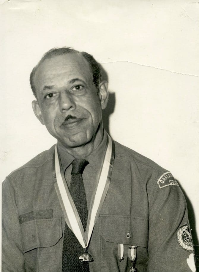 Eugene Lasartemay in boy scouts uniform