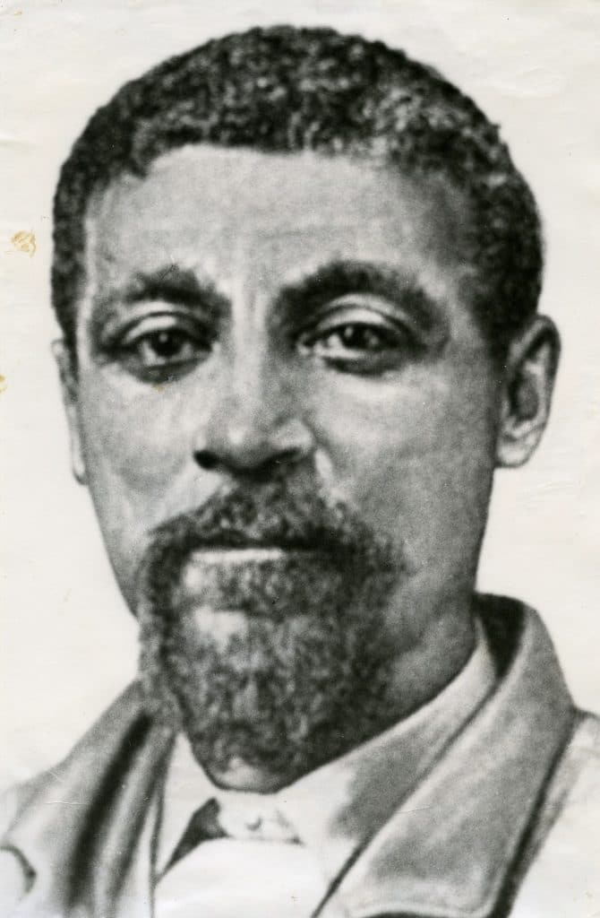 Portrait of George R. Monroe, first black stagecoach driver and guide in Yosemite National Park