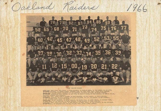 1966 Oakland Raiders team photograph