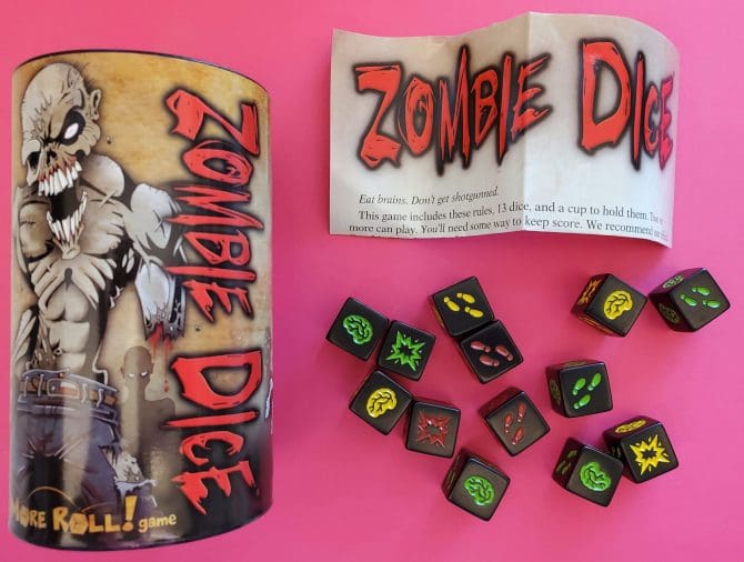 Zombie Dice game components