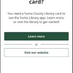 Do not have a library card page