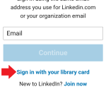 Sign in with library card