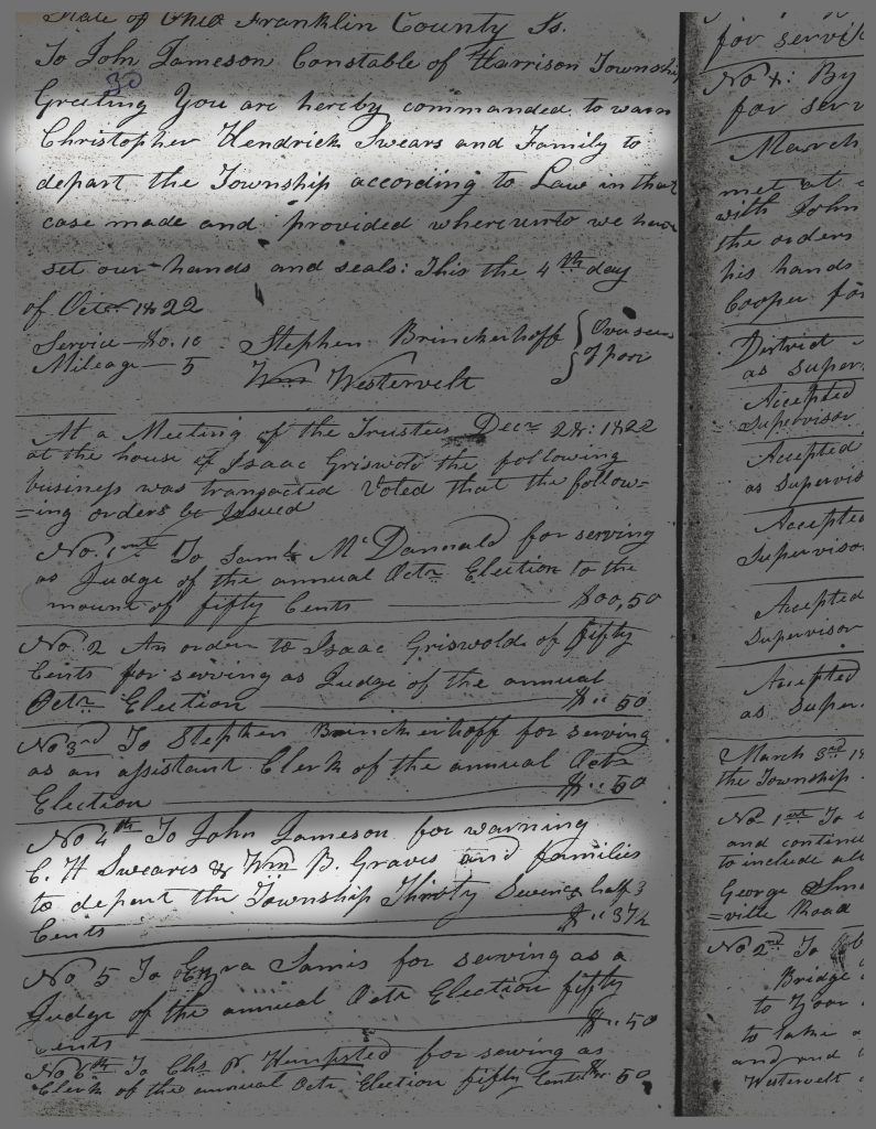 Minutes of the Trustees of Harrison and Blendon Township, G29089, Westerville History Museum