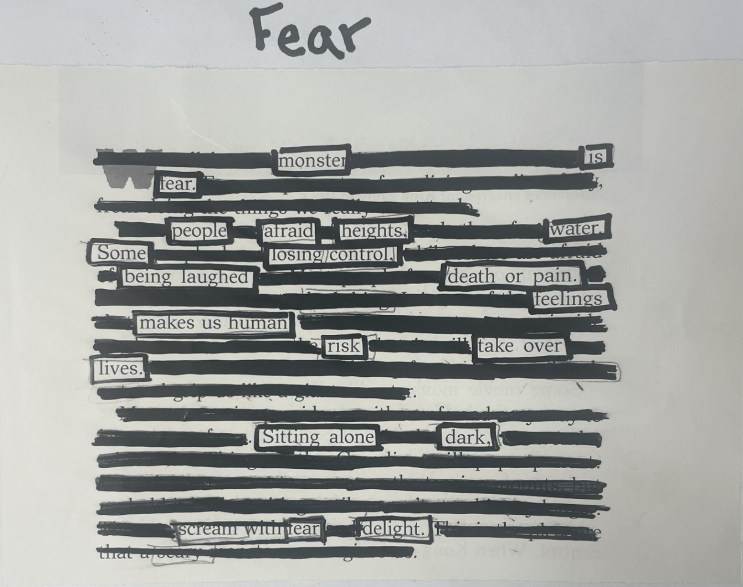Top 10 Submissions from our Black Out Poetry Contest! | The Public ...