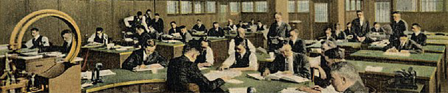 The Detroit News newsroom ca 1910
