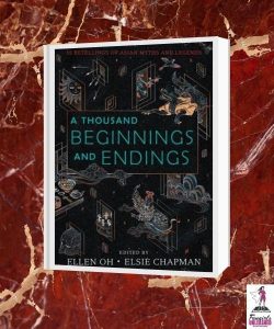 A Thousand Beginnings and Endings cover on red marble background