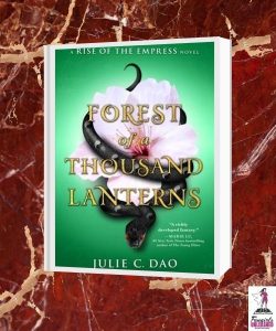 Forest of a Thousand Lanterns cover on red marble background