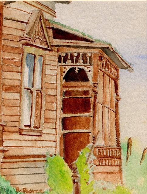 One of the watercolors that I did of the house in the 1970s.