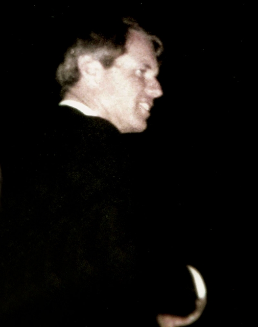Senator Robert F. Kennedy prepares to address the crowd in San Jose's St. James Park on Saturday March 23, 1968. Photo ©Edward Souza.