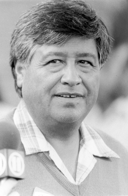César Chávez in 1982.  Photo courtesy of Ted Sahl Collection, MSS 1996-03-01 San Jose State University Library Special Collections & Archives