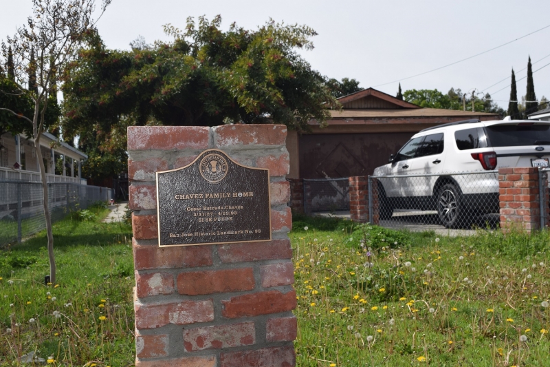 Image: Now a San Jose Historic Landmark, the Chávez family home is located at 53 Scharff Avenue in East San Jose.