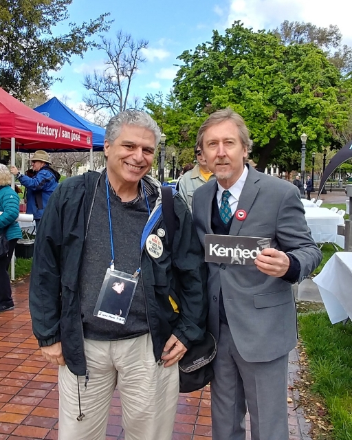 Image: Ed Souza (left) and me at the 50th anniversary celebration of Robert Kennedy's speech held in St. James Park on March 24th of this year.