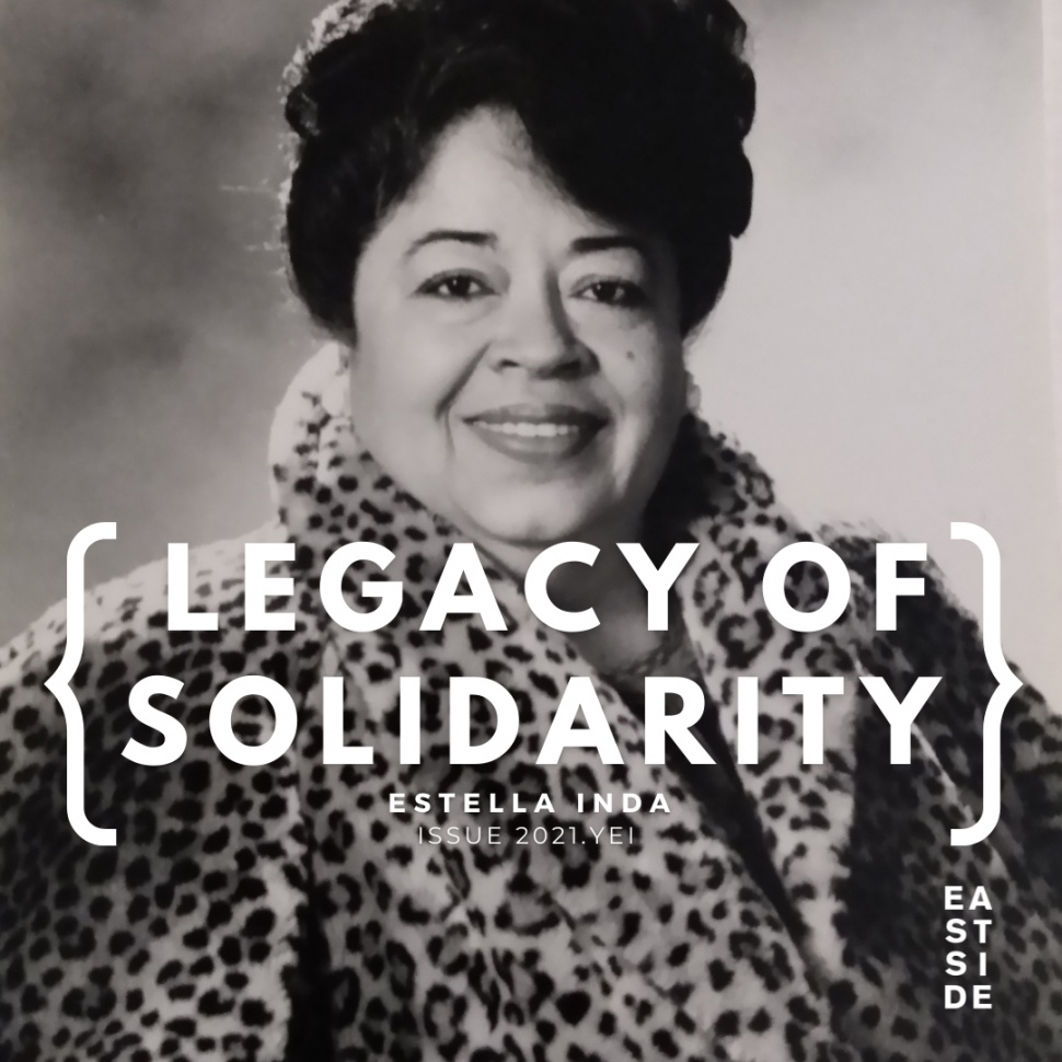 Magazine cover with the title "Legacy of Solidarity" featuring Sofia Mendez.