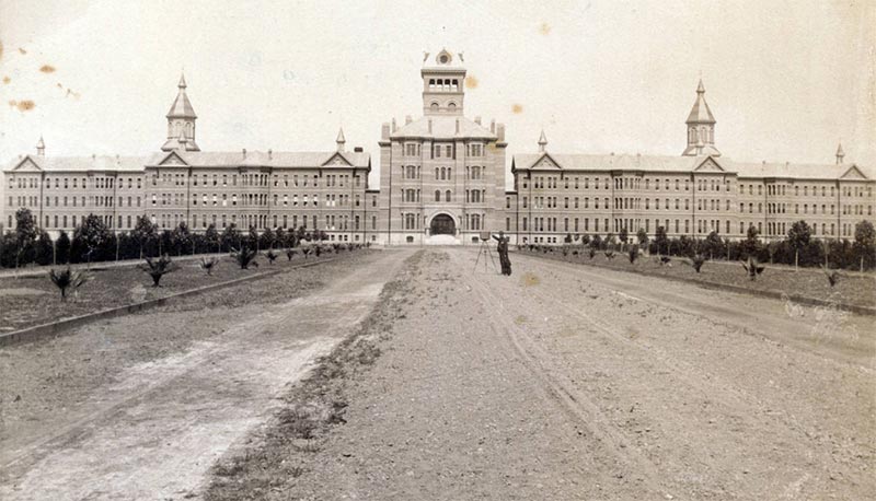 Agnews Asylum upon completion in 1888.