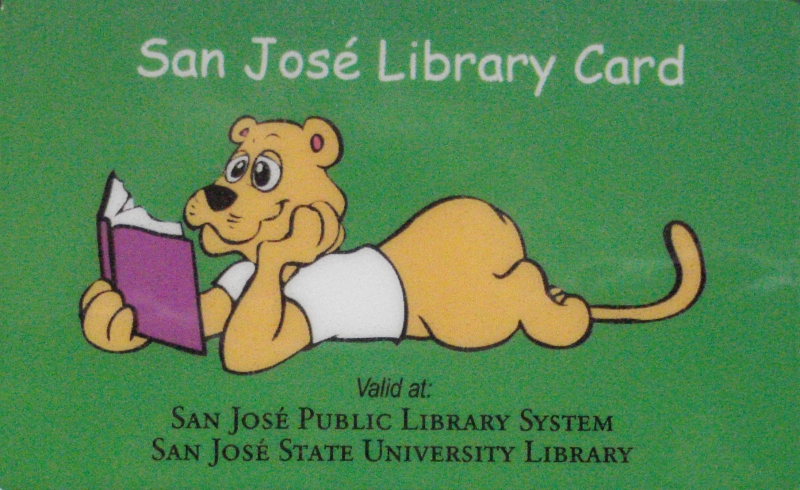 This Conroy Cougar card was designed by artist David Mejia, a member of the library staff, and has been in use for many years as a children's card.