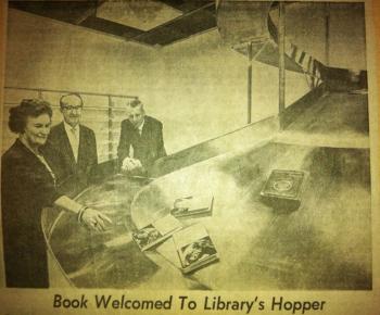 Books arrive via new book return system in 1970