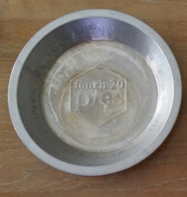 An original pie tin.
