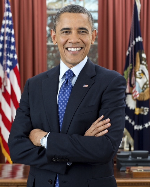 巴大統領の公式肖像画rac大統領執務室のオバマ大統領/ホワイトハウス公式写真、ピート・ソウザ撮影、2012年6月XNUMX日。