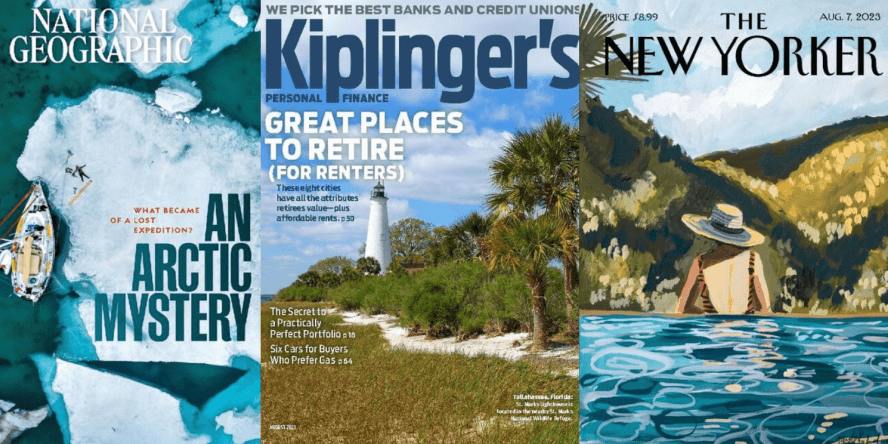 Digital magazines available on OverDrive include National Geographic, Kiplinger's and The New Yorker