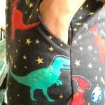 Serger Example used on dinosaur pajama pants