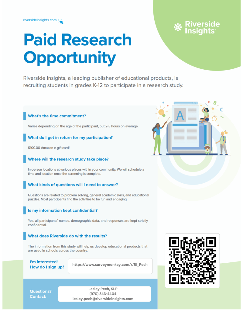 Paid Research Opportunity, Riverside Insights