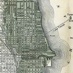 Map of Chicago Showing that Parks, Boulevards and Burnt District (1871)